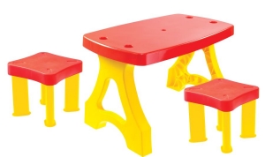 Stolik piknikowy dla dzieci + 2 x krzesełko taboret 11852